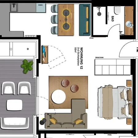 Seebruecke - 1-raum-appartement Mit Balkon S12 Apartment *